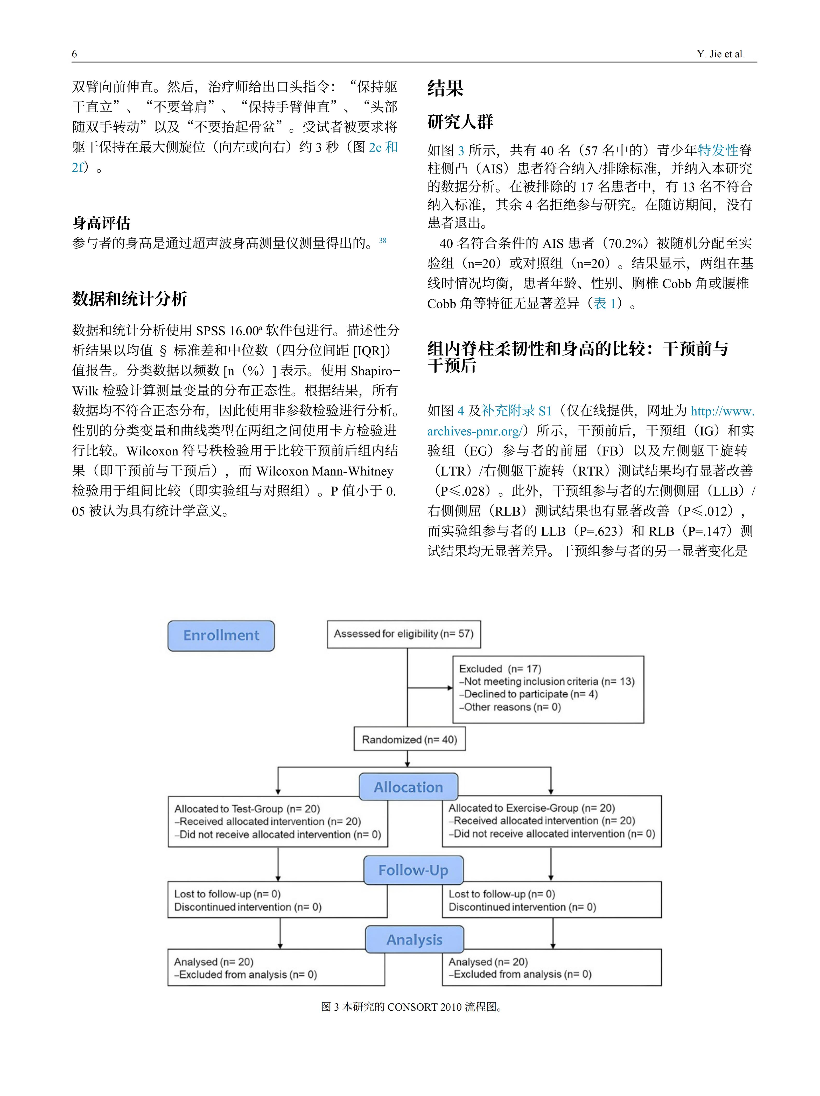 青少年特发性脊柱侧弯患者采用先进机械三维脊柱侧弯矫正方案的效果